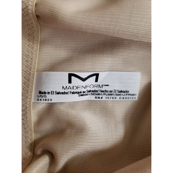 Maidenform Flexees Firm Hold Hi-Waist Thigh Slimmer Large Nude Anti-Static Shape - Picture 8 of 9